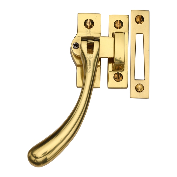 V1008L MP/HP-PB  Polished Brass  Heritage Brass Locking Bulb End Casement Fastener